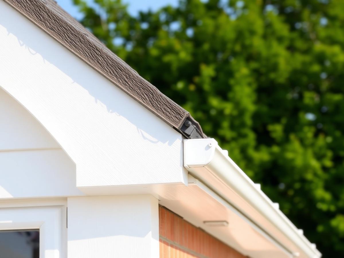 Clean white uPVC fascia and soffit boards along a roofline